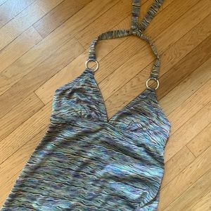 Vintage Kenneth Cole Reaction | Multicolored halter dress